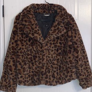 Dressy Faux Fur Cheetah Coat